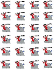 Jonah and the whale Printable stickers
